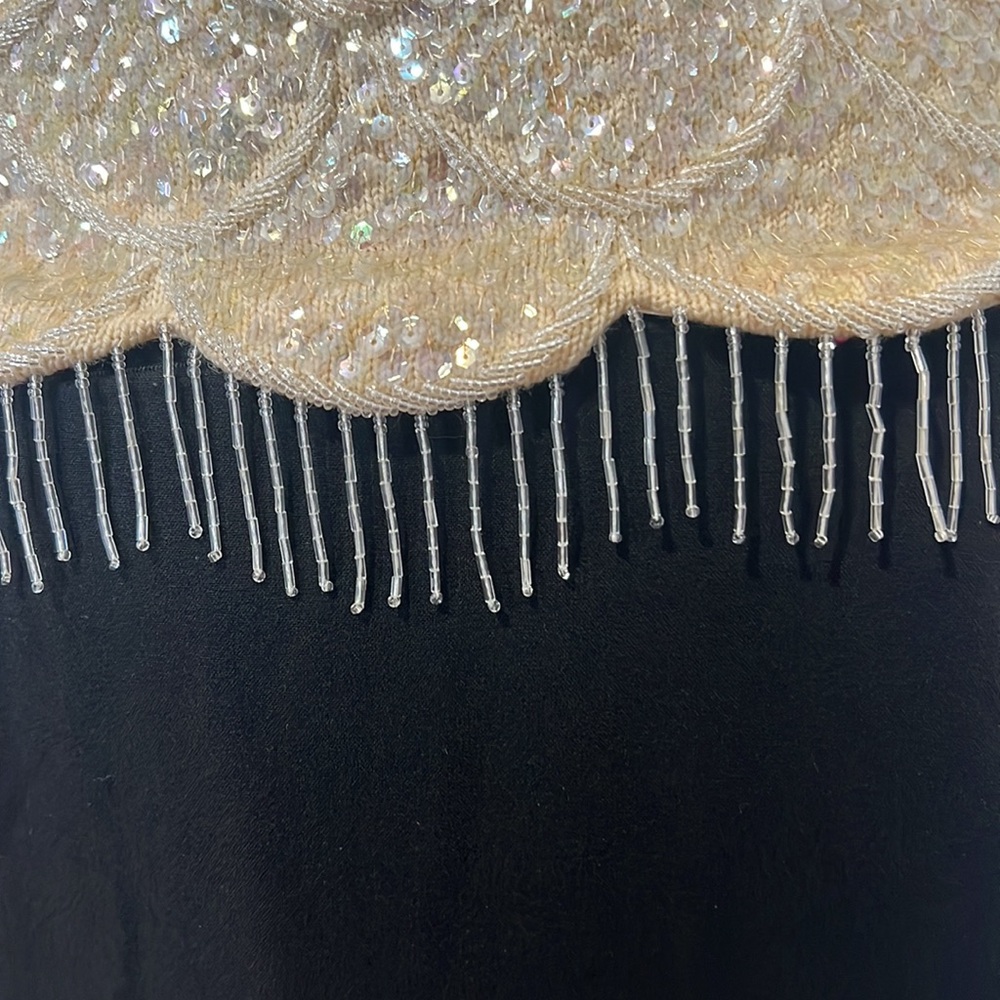 Ivory wool sequins top - Picture 3 of 10